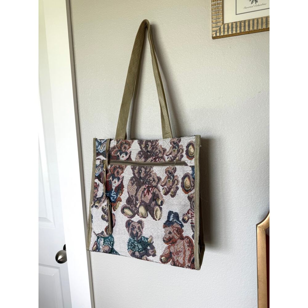 Teddy Bear Tapestry Vintage Tote Bag